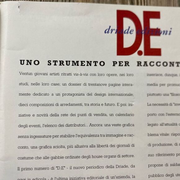 Driade Ed. Magazine Interior Design Art Furniture Costes Philippe Starck 1984 - Picture 6 of 8